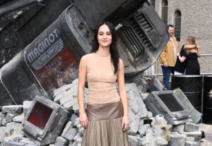 Erana James Stuns in Earthy Hues at European Premiere