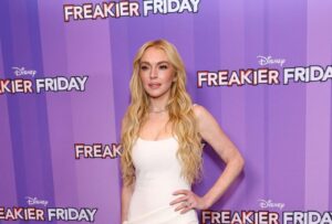 Lindsay Lohan Shines at Freakier Friday Screening in Custom Jacquemus Dress