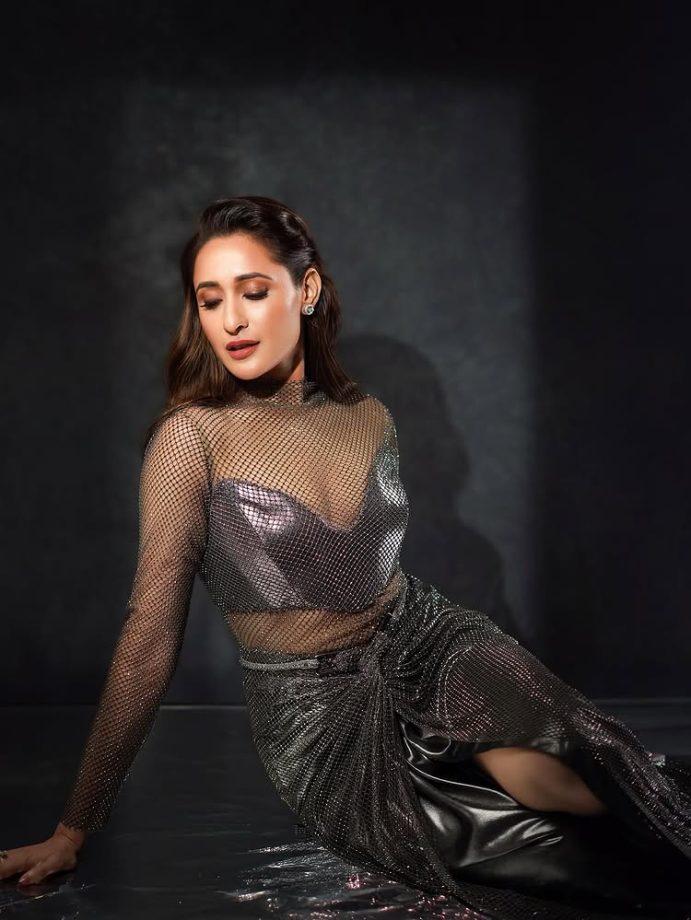 Pragya Jaiswal dazzles in a metallic silver gown