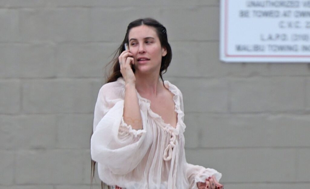 Scout Willis Sporty-Goth Chic at the Gas Station