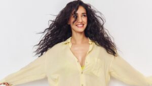 Disha Patani looks stunning in a yellow unbuttoned shirt