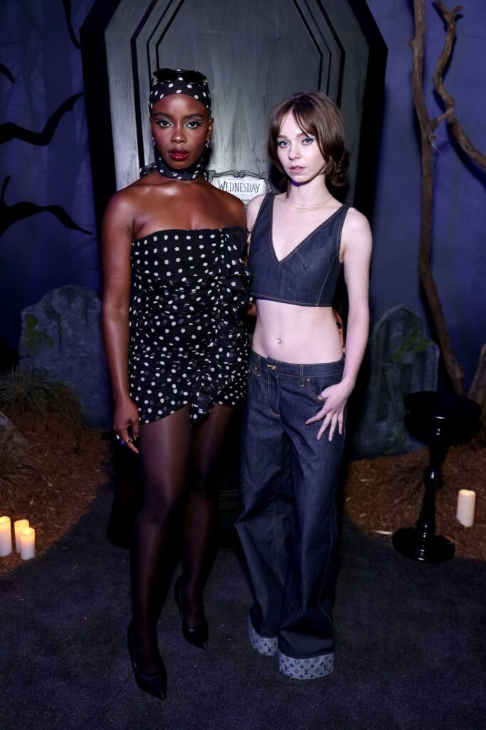 Emma Myers Unveils Urban Chic at “Wednesday” Graveyard Gala