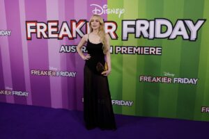Freakier Friday Premiere: Lindsay Lohan Unveils Chic Gothic Revival Look