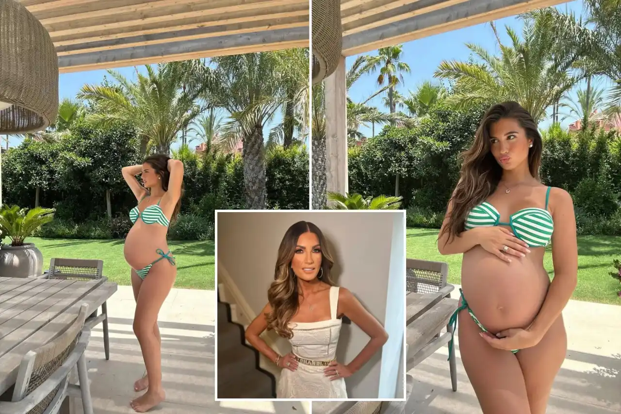 Sophia Peschisolido has shown off her blossoming baby bump