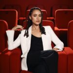 Nathalie Emmanuel Wins in Braided Monochrome at Armani Cinema