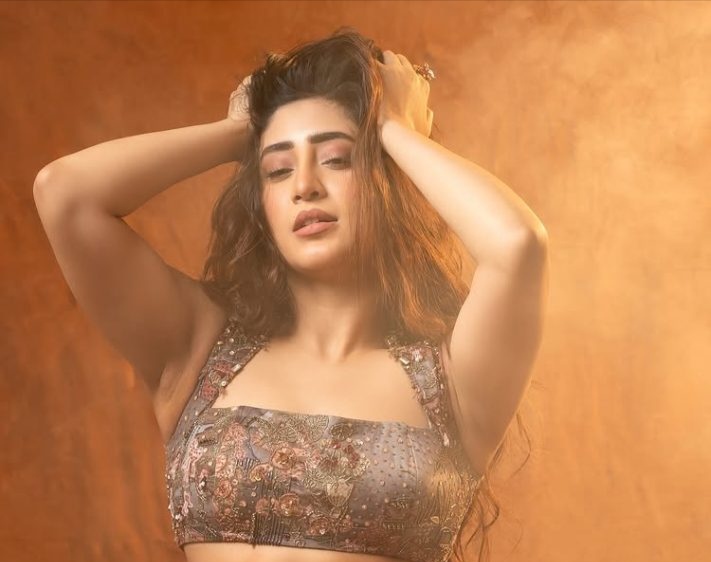 Shivangi Joshi Shines in a Chic Grey Satin Outfit