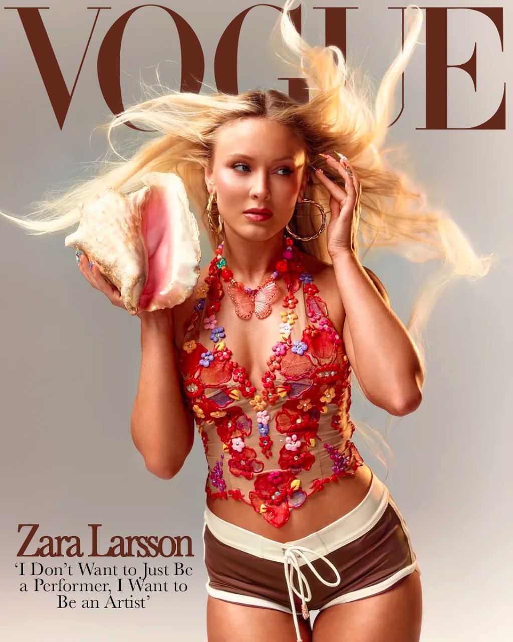 Zara Larsson Celebrates Floral Flirt’s Vogue Cover Art