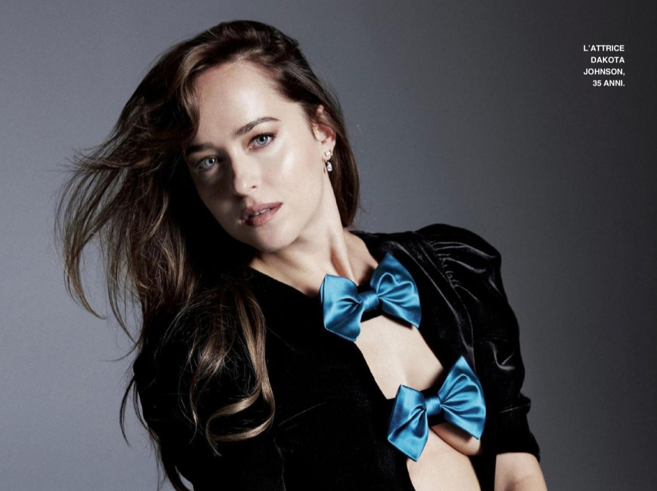 Dakota Johnson Velvet Rebellion for Grazia Italia
