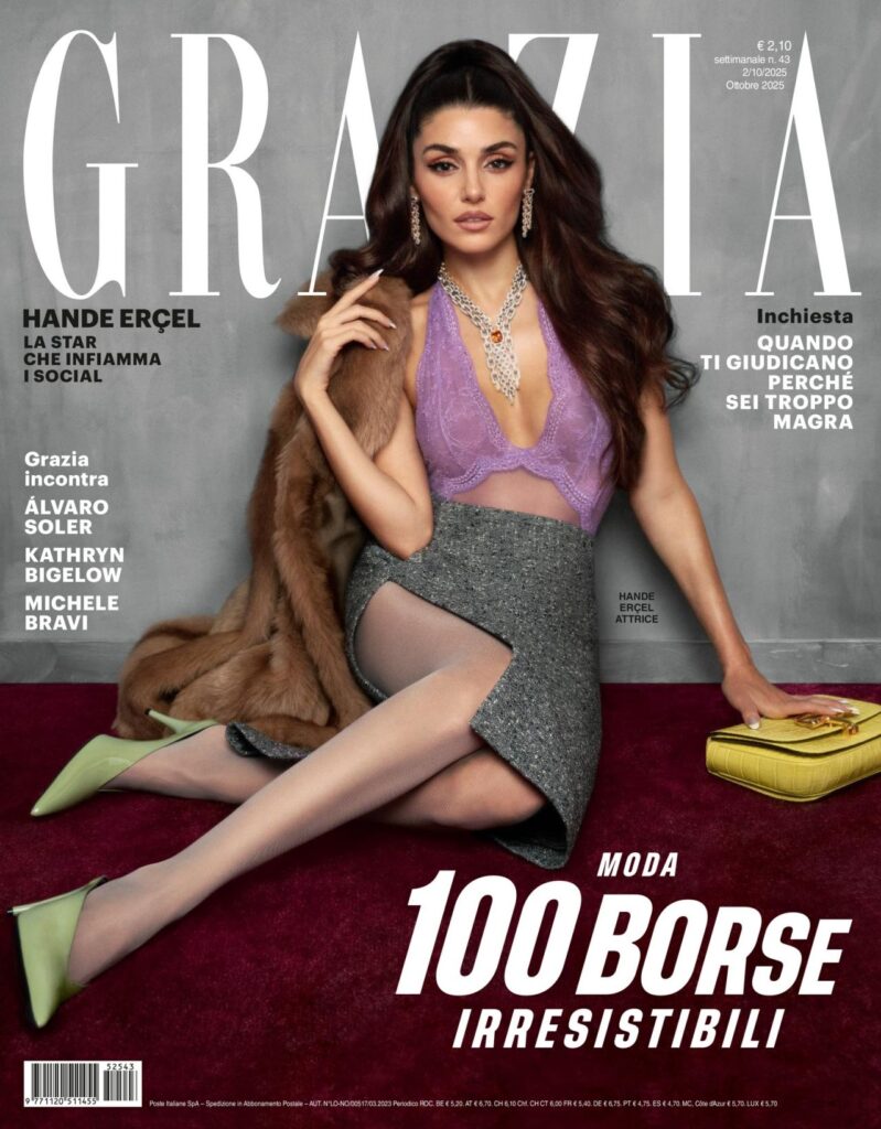Hande Erçel Embodies Neo-Glamour for Grazia Italia Cover