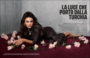 Hande Erçel Embodies Neo-Glamour for Grazia Italia Cover