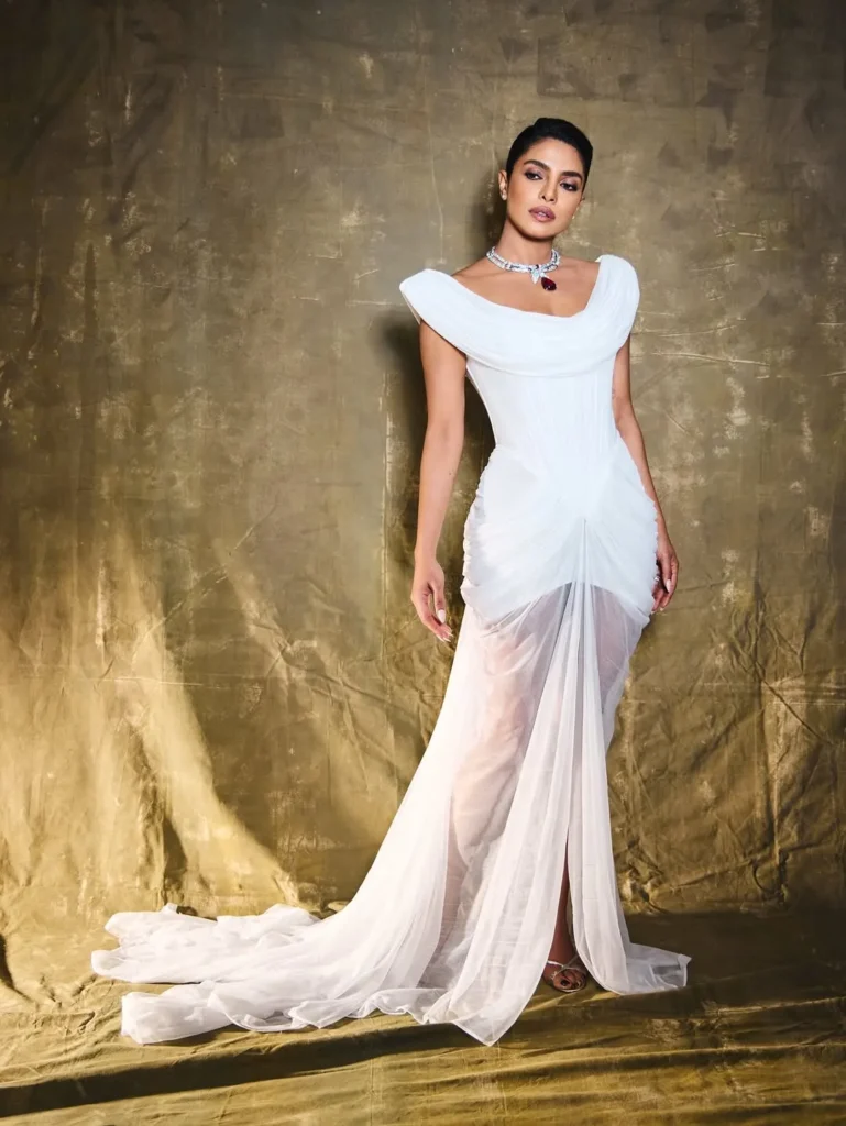 Priyanka Chopra Stuns in Regal White Gowns