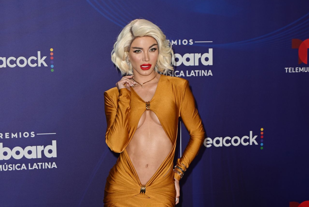 Aleska Genesis in Bold Gold Look at Billboard