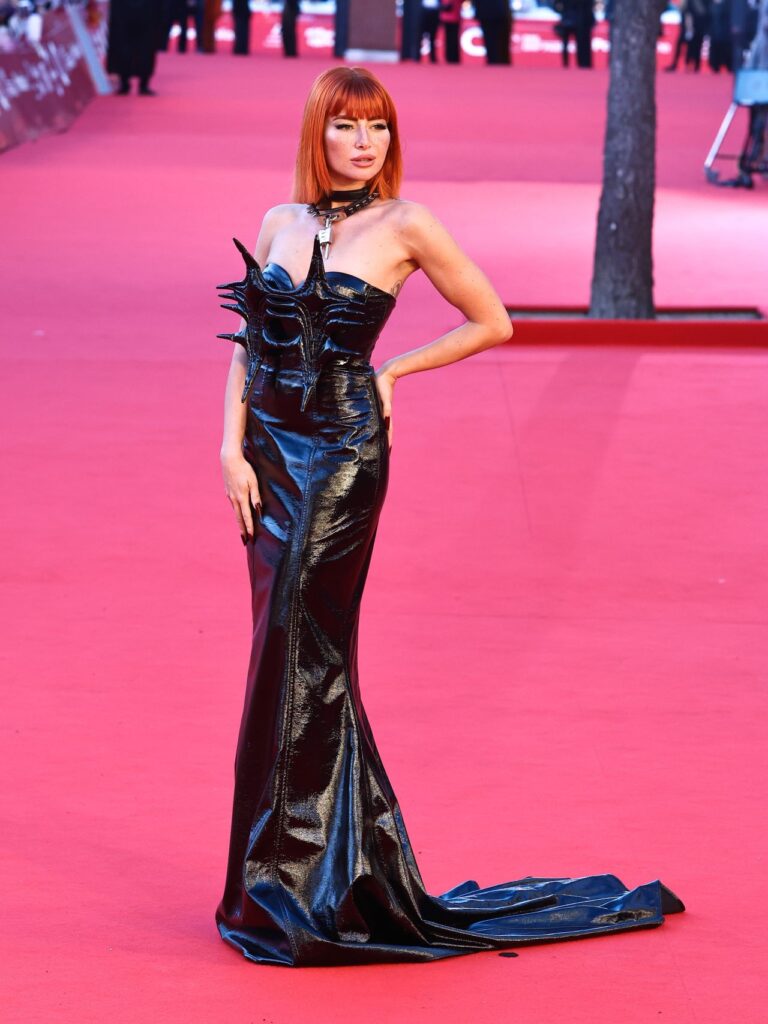 Alessandra Gilioli in Avant-Garde Black Gown at Rome Alessandra Gilioli in Avant-Garde Black Gown at Rome