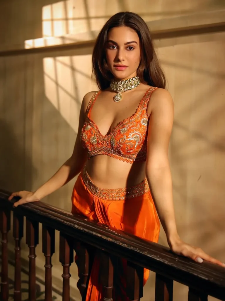 Amyra Dastur Is Gorgeous in a Bright Orange Outfit