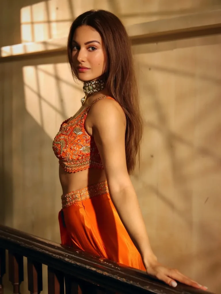 Amyra Dastur Is Gorgeous in a Bright Orange Outfit