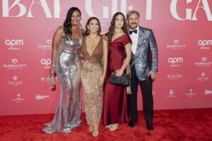 Eva Longoria Adorns an Elaborate Beaded Gown at the Monaco Gala