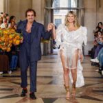 Heidi Klum Theatrical White Gown Paris Fashion Week 2025