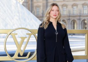 Lea Seydoux Chooses Retro Chic Mini-Dresses at Louis Vuitton Show 2025