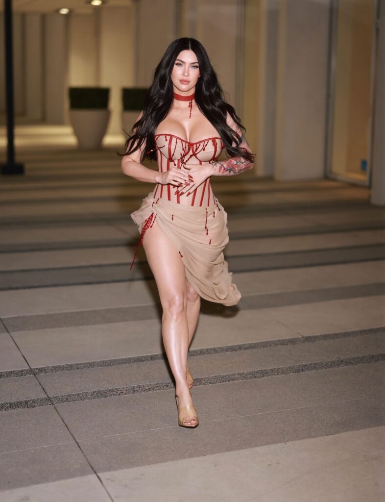 Megan Fox in Karine Gasparyan Corset Dress at Academy Q&A LA Megan Fox in Karine Gasparyan Corset Dress at Academy Q&A LA