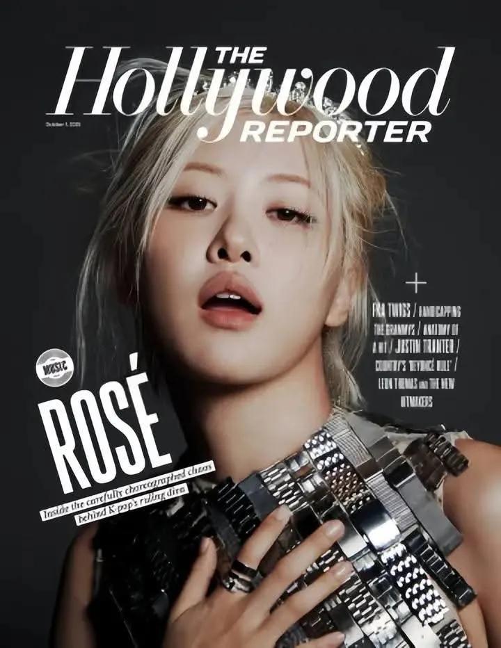Rosé Exemplifies Rock Glamour in Leopard Coat for Hollywood Reporter