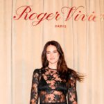 Shailene Woodley Adorns Sheer Black Lace at Roger Vivier Paris Event