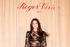 Shailene Woodley Adorns Sheer Black Lace at Roger Vivier Paris Event