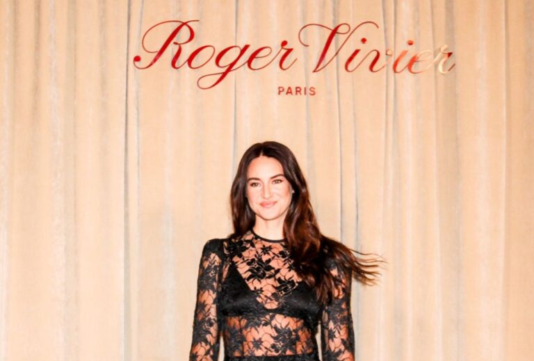 Shailene Woodley Adorns Sheer Black Lace at Roger Vivier Paris Event