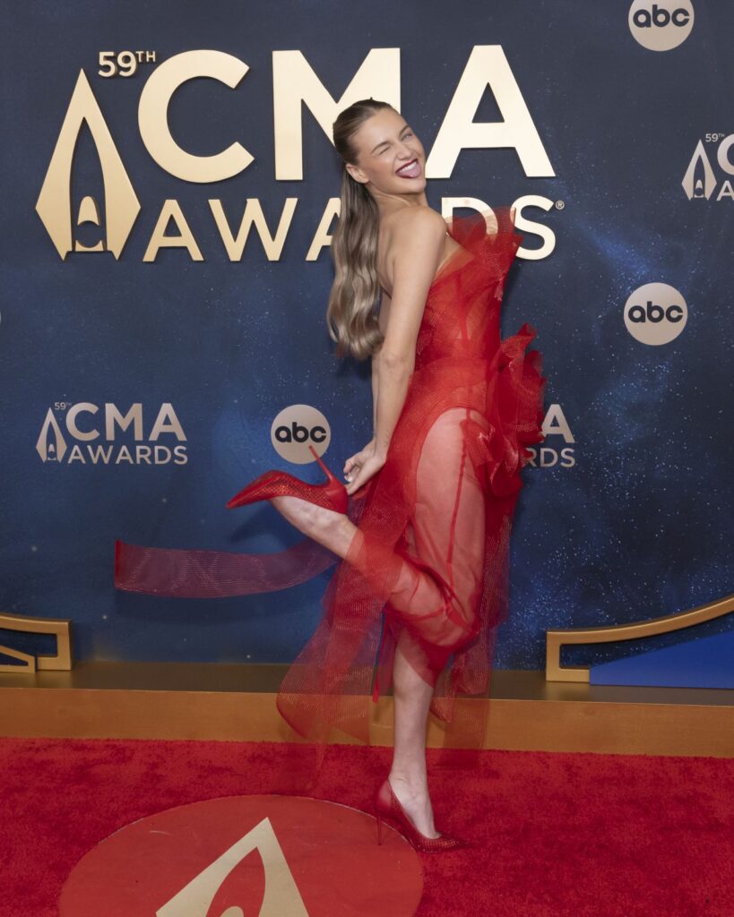 Kelsea Ballerini's Sheer Red Dress Is 'Magical'