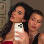 Kendall Jenner stuns in a red dress for Kris Jenner’s birthday