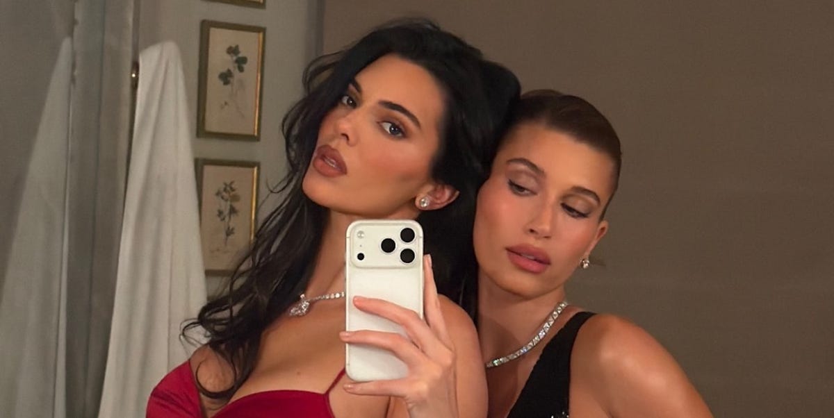 Kendall Jenner stuns in a red dress for Kris Jenner’s birthday