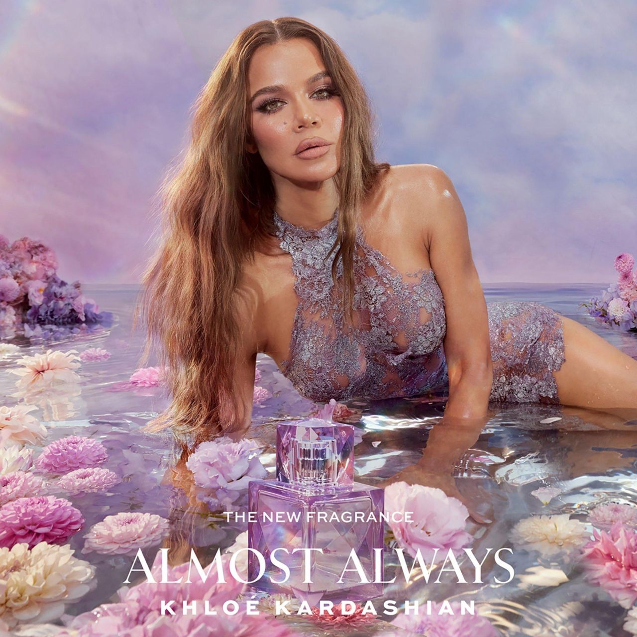 Khloe Kardashian in Ethereal Look for Almost Always Fragrance Shoot