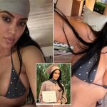Kim Kardashian uses a busty bikini to dismiss her disappointment